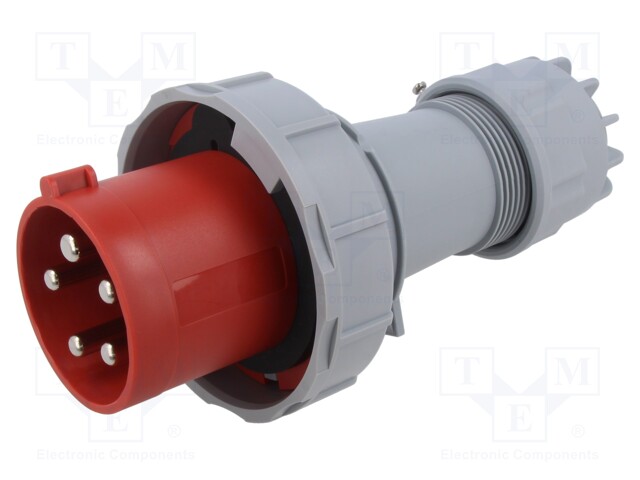 Connector: AC supply; plug; male; 63A; IEC 60309; IP67; PIN: 5E-12