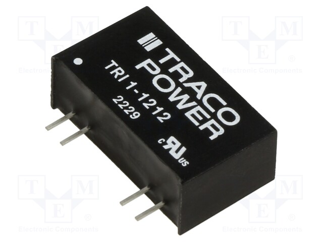 Converter: DC/DC; 1W; Uin: 10.8÷13.2V; Uout: 12VDC; Iout: 84mA; SIP8