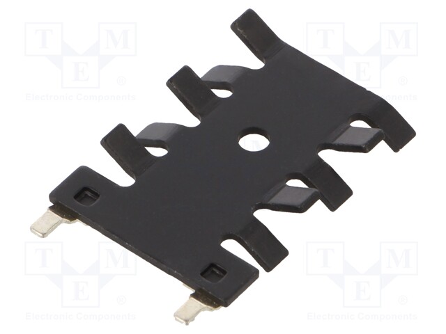 Heatsink: extruded; flat; TO220; black; L: 31.8mm; W: 22.2mm; H: 6.4mm