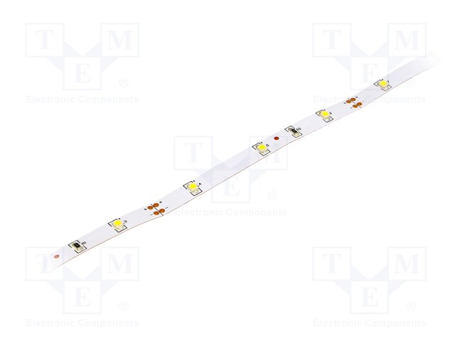 LED tape; white cold; LED/m: 60; SMD; 3528; 12V; W: 8mm; 120°; D: 2.5mm