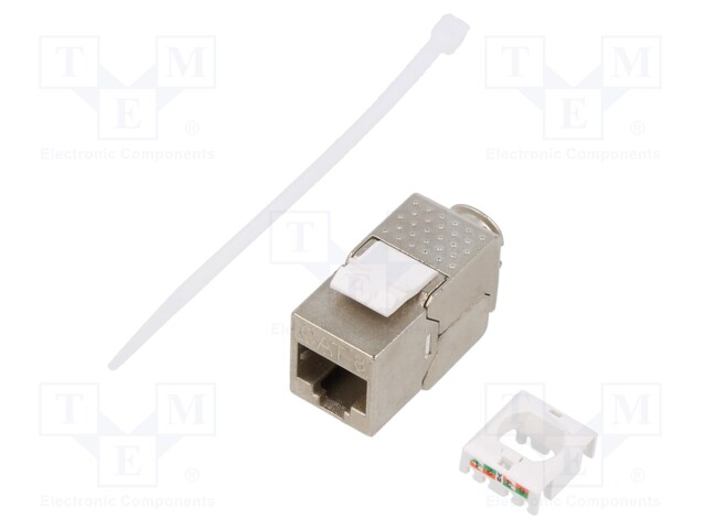 Socket; RJ45; Keystone; Layout: 8p8c; for cable; IDC; female