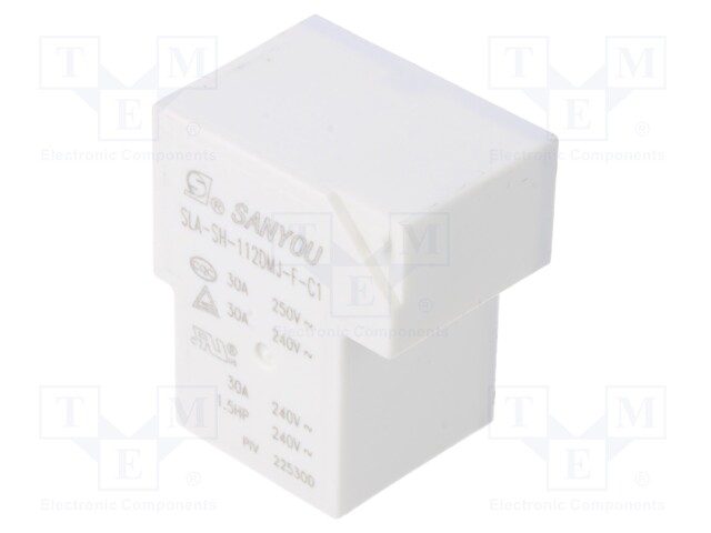 Relay: electromagnetic; SPST-NO; Ucoil: 12VDC; 30A; Series: SLA; THT