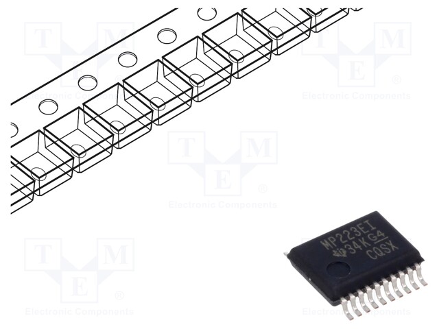 IC: interface; receiver,line driver; RS232; 500kbps; SSOP20