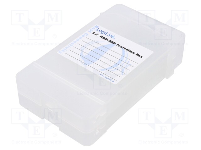 Hard discs housing: 2,5"; Enclos.mat: plastic; white