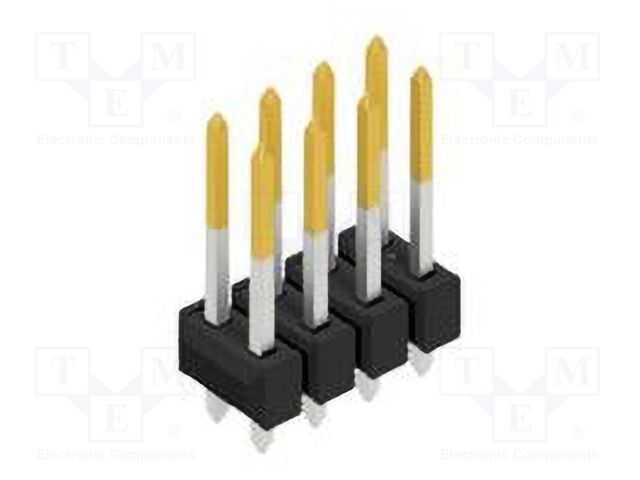 Connector: pin strips; pin header; male; PIN: 8; 2.54mm; THT; 2x4
