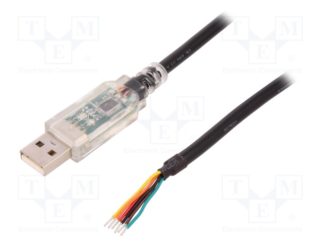 Module: cable integrated; RS232,USB; USB A; V: lead; 1.8m; 5VDC