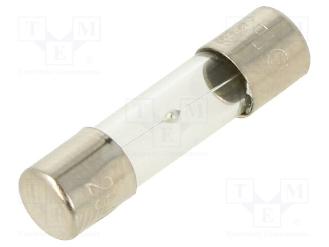 Fuse: fuse; 4A; 250VAC; glass; 20x5.2mm; brass; bulk; nickel plated