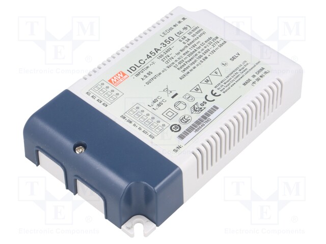 Power supply: switched-mode; LED; 33.25W; 57÷95VDC; 350mA; IP20