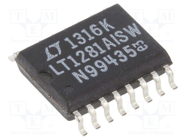 IC: interface; transceiver; RS232,full duplex; 2Mbps; SO16-W; 10kV