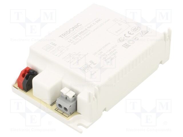 Power supply: switched-mode; LED; 35W; 30÷43VDC; 800mA; 198÷264VAC