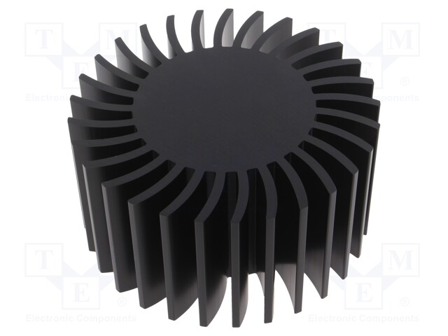Heatsink; LED; Ø: 145mm; H: 75mm; Colour: black