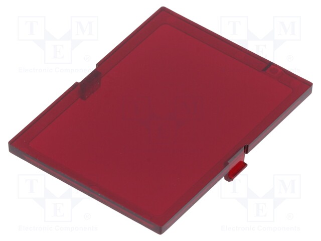 Front panel; without frame,with holder; semi-transparent red
