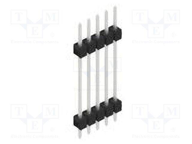Connector: pin strips; pin header; male; PIN: 5; 2.54mm; THT; 1x5