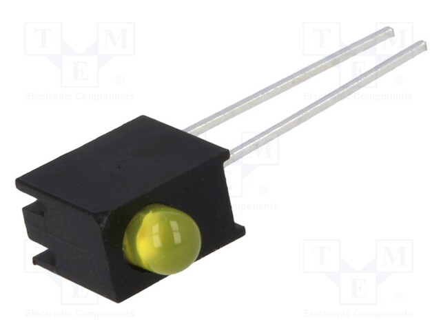 LED; in housing; yellow; 3mm; No.of diodes: 1; 20mA; 60°; 2.1÷2.5V