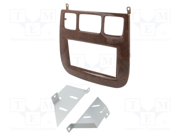 Radio mounting frame; Mercedes; 2 DIN; wood-like