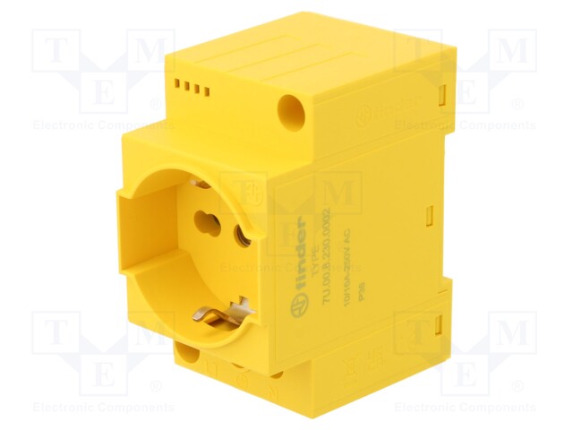 Connector: AC supply; female; socket; 250VAC; 16A; yellow; PIN: 3