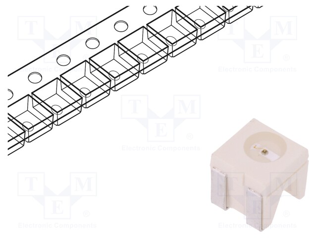IR transmitter; 4040; 860nm; transparent; 13mW; 60°; SMD; 70mA