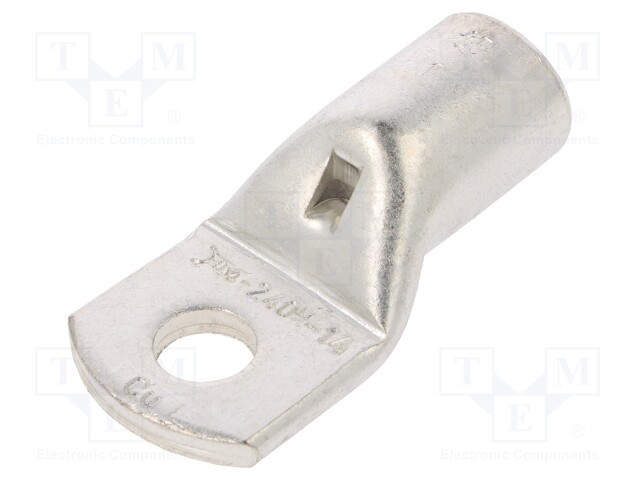 Tip: ring tube; M14; 240mm2; crimped; for cable; straight; tinned
