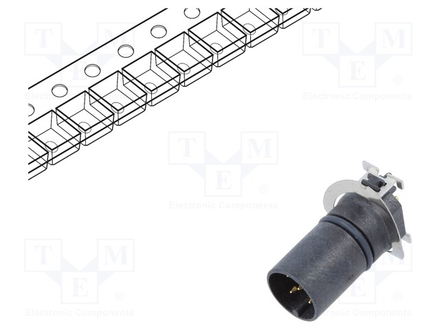 Socket; M12; PIN: 5; male; A code-DeviceNet / CANopen; on PCBs; SMT