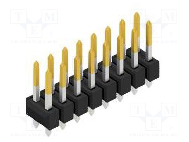Connector: pin strips; pin header; male; PIN: 16; 2.54mm; THT; 2x8