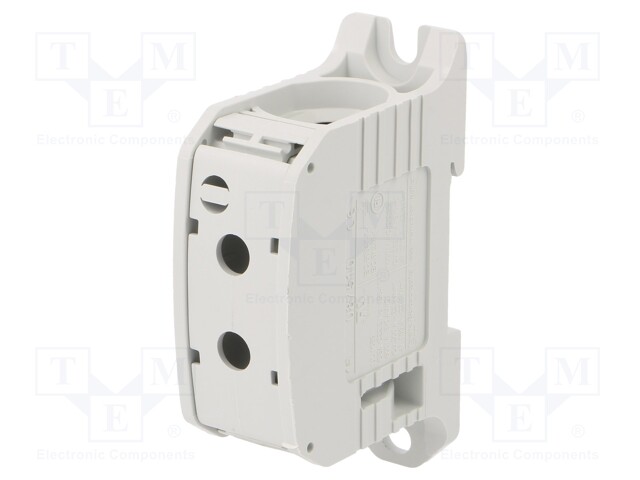 Splice terminal: rail; STB; 95mm2; ways: 1; terminals: 2; grey; TS35