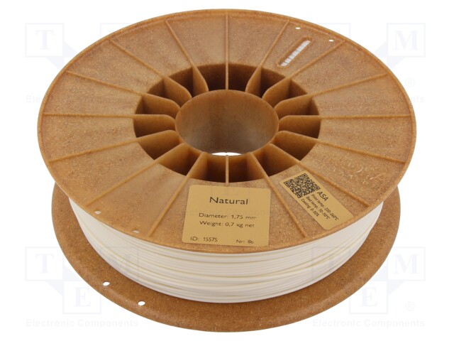 Filament: ASA; 1.75mm; natural; 220÷250°C; 700g