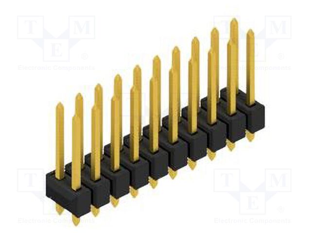 Connector: pin strips; pin header; male; PIN: 20; 2.54mm; THT; 2x10