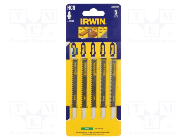 Hacksaw blade; wood,jigsaw; 115mm; 8teeth/inch; 5pcs.