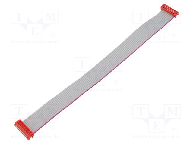 Cable: ribbon cable with connectors; PIN: 12; THT; on PCBs; plug