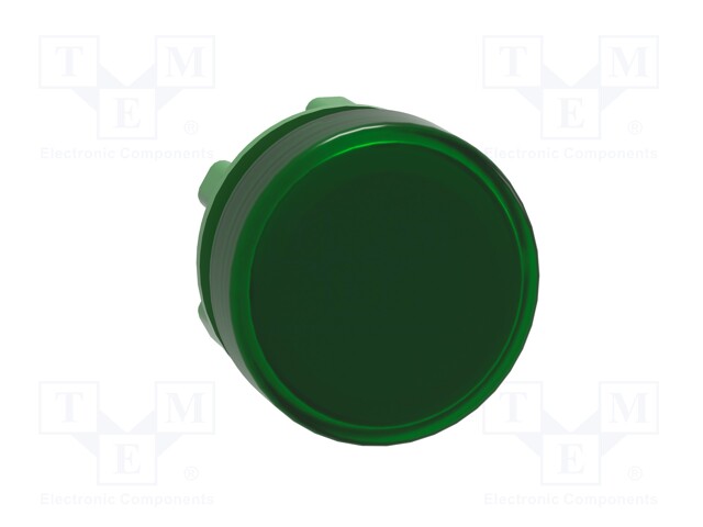 Indicator Lens, Green, Round, 22 mm, Pilot Light Head