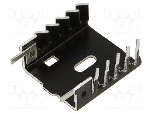 Heatsink: extruded; U; black; L: 36.2mm; W: 30.4mm; H: 36.2mm; 17K/W