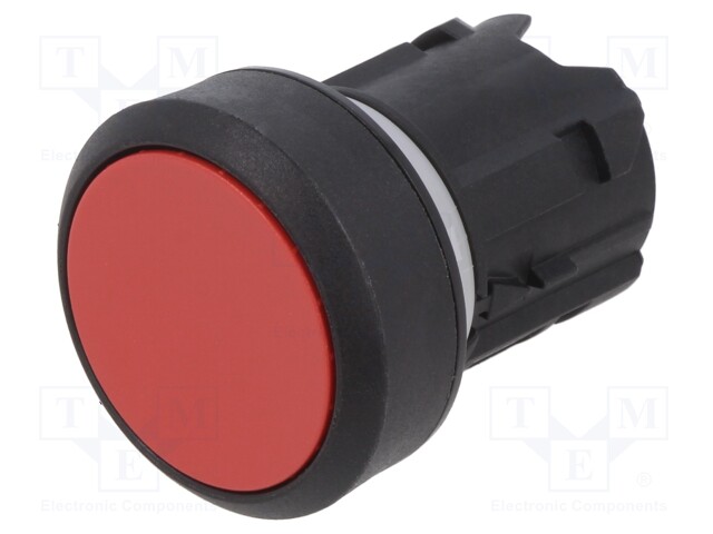 Switch: push-button; Stabl.pos: 1; 22mm; red; Illumin: none; Pos: 2