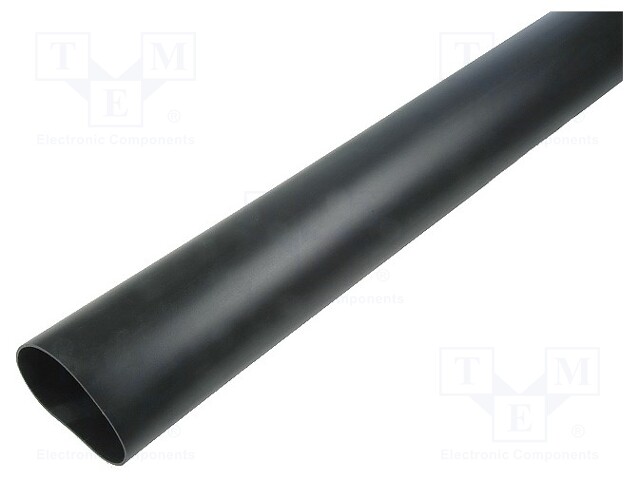 Heat shrink sleeve; glued; 3.5: 1; 63mm; L: 1m; black
