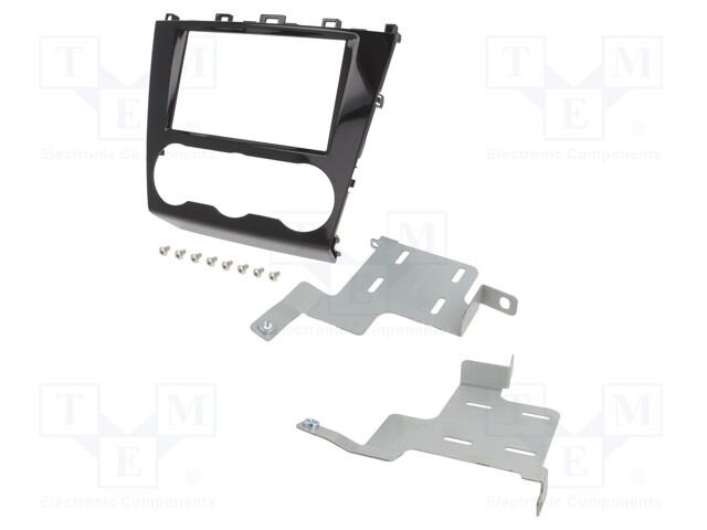 Radio mounting frame; Subaru; 2 DIN; black gloss