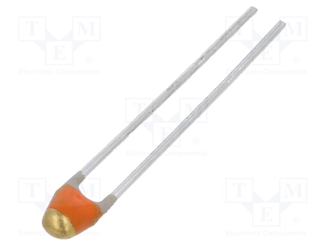 Thermistor, NTC, 33 kohm, NTCLE Series, 4090 K, -40 °C to 125 °C, Through Hole, Radial Leaded