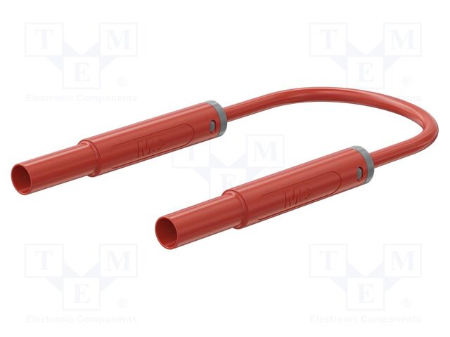 Test lead; 19A; banana plug 4mm,both sides; insulated; Len: 1.5m