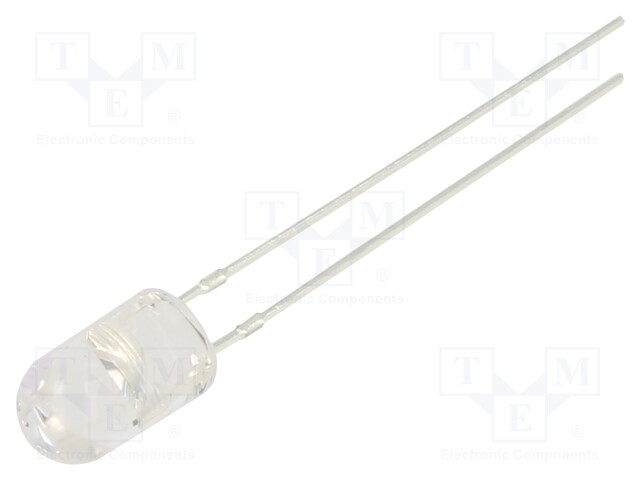 LED; 5mm; yellow; 2180÷3000mcd; 30°; Front: convex; 12V; -30÷85°C