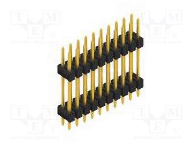 Connector: pin strips; pin header; male; PIN: 20; 2.54mm; THT; 2x10