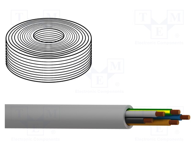 Wire; stranded; Cu; MACHFLEX 375YY; 3G0,75mm2; unshielded; grey