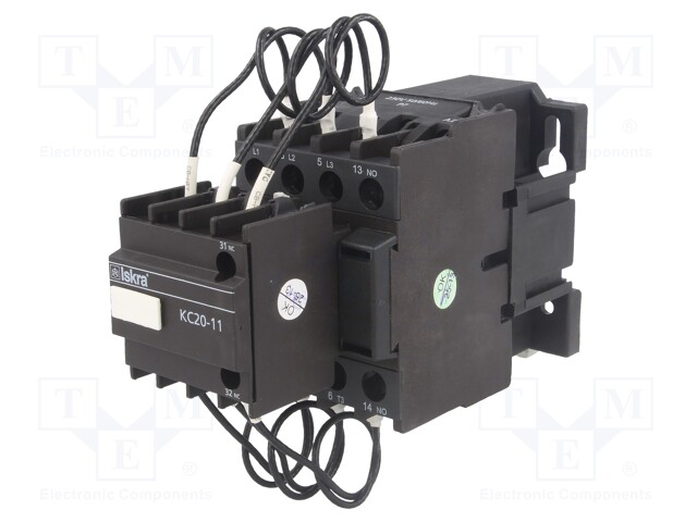 Contactor: 3-pole; Mounting: DIN; Application: for capacitors