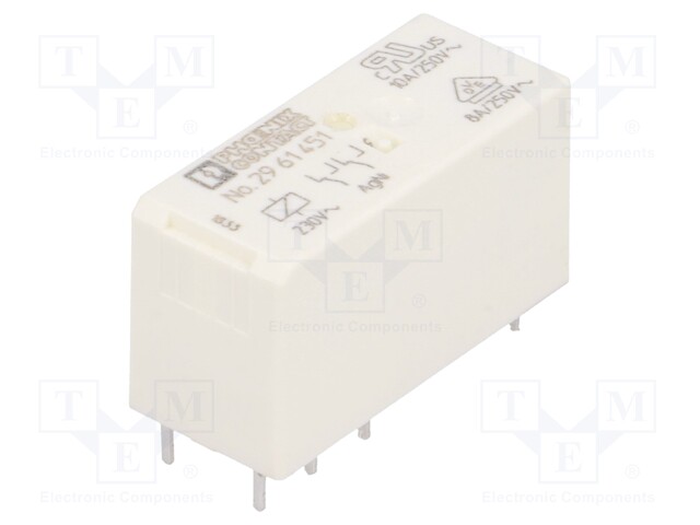 Relay: electromagnetic; DPDT; Ucoil: 230VAC; 8A/250VAC; 2A/24VDC