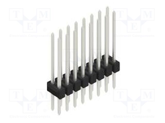 Connector: pin strips; pin header; male; PIN: 16; 2.54mm; THT; 2x8