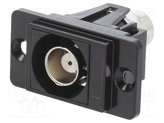 Coupler; BNC socket,both sides; 50Ω; black; Series: DUALSLIM; 29mm