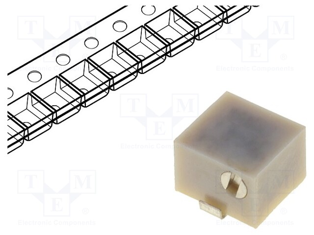 Trimpot, Multi Turn, Cermet, Side Adjust, 50 kohm, Surface Mount, 12 Turns