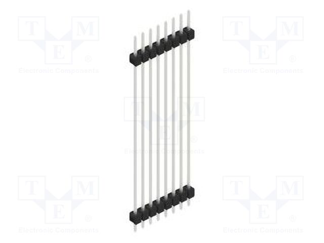 Connector: pin strips; pin header; male; PIN: 8; 2.54mm; THT; 1x8