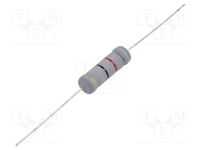 Resistor: metal oxide; THT; 82Ω; 5W; ±5%; Ø8x26mm