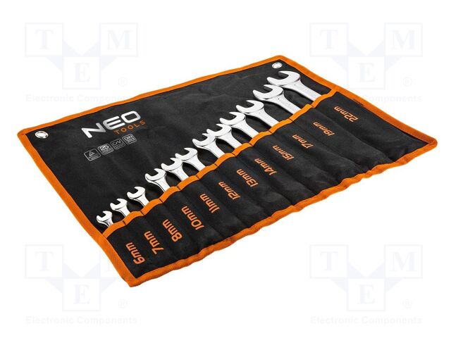 Wrenches set; combination spanner; Chrom-vanadium steel; 12pcs.