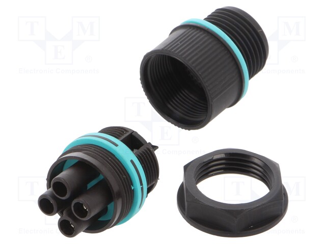 Connector: AC supply; screw terminal; female; TH387; 0.5÷4mm2