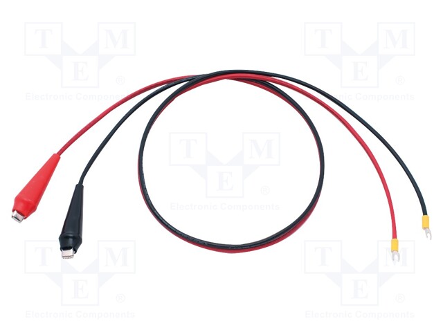 Test lead; 40A; crocodile clip-spade lug; 1.2m