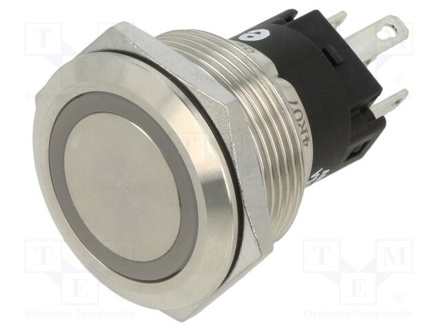 Switch: vandal resistant; Pos: 2; SPDT; 3A/240VAC; 3A/240VDC; green